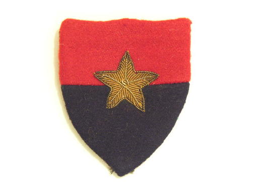 WWII GHQ India Officer's Bullion Cap Badge
