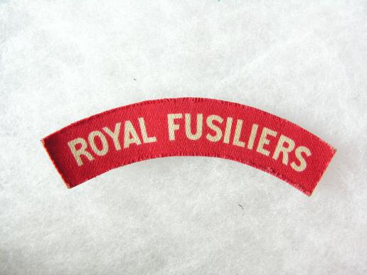 WWII Royal Fusiliers  Printed Shoulder Title