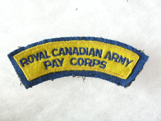 Royal Canadian Army Pay Corps Title
