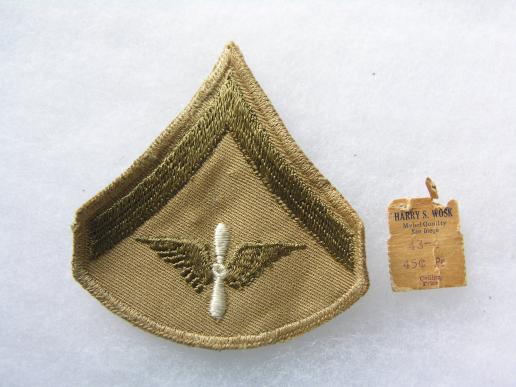 WWII Private 1st Class Rank - Summer Tan Uniform - USA