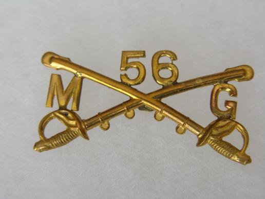 U.S. Army 56th Cavalry Machine Gun Cap Badge Circa 1924