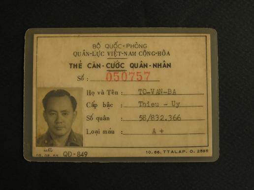 Vietnam Army officer I.D. Department of Defence