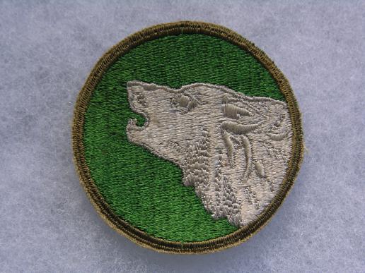 WWII U.S. 104th Infantry Division Patch - Timberwolves