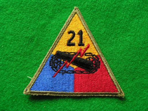 U.S. Army 21st Armored Tank Battalion Patch