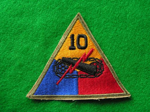 U.S. Army 10th Armored Tank Battalion Patch