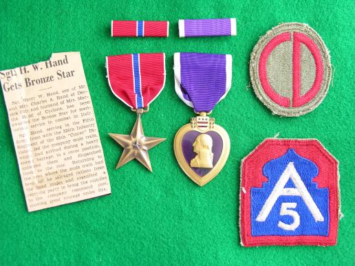 WWII United States Army Medal Grouping Italian Theatre