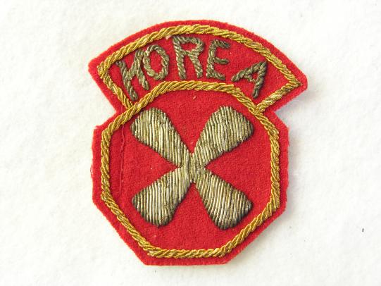 U.S. 8th Army Korea Officer's Patch in Bullion