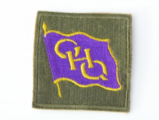 US WWII Southwest Pacific GHQ Patch - Purple Flag