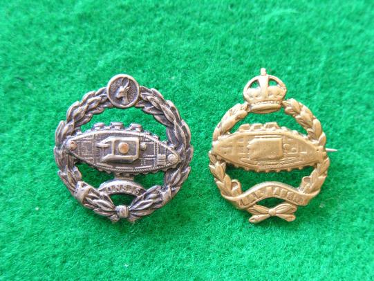 WWII Armoured Tank Regiment Collar Badges