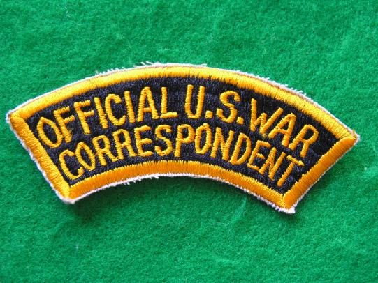 US War Correspondent Shoulder Title