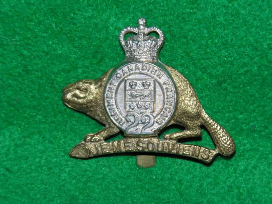 22nd Regimant of Canada Cap Badge