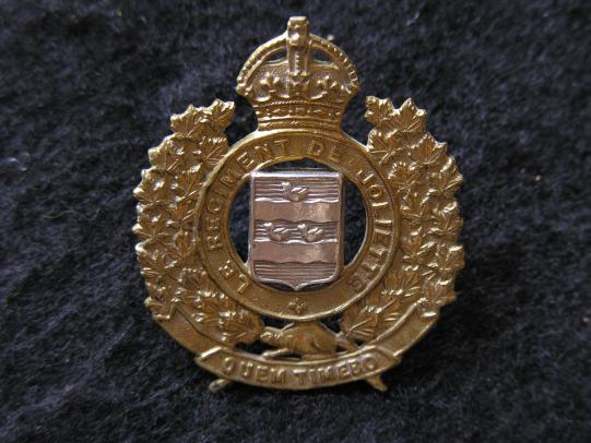 Canadian Regiment Du Joliette Cap Badge