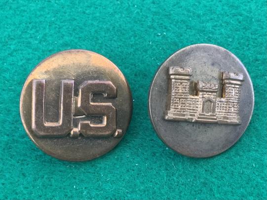 WWII US Army Enlisted Engineer Branch Collars