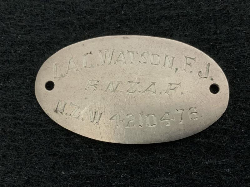 WWII Royal New Zealand Air Force ID Tag