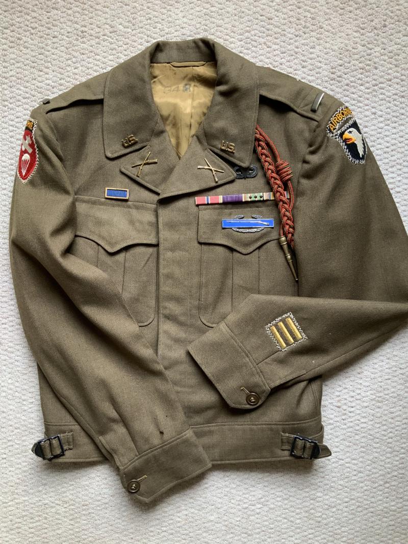 WWII 101st Airborne 501/506 Officers Named Ike Tunic
