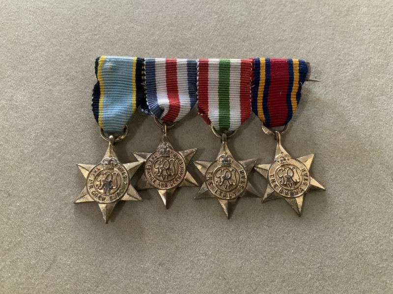 WWII Miniature Medal Group of Four Including Aircrew Europe