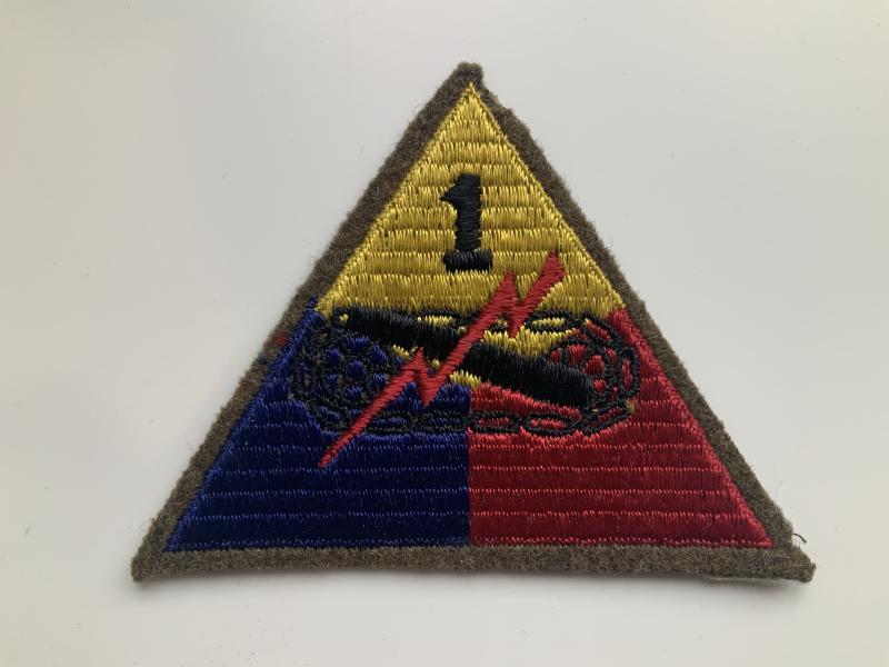 WWII Early US Army 1st Armoured Division Patch