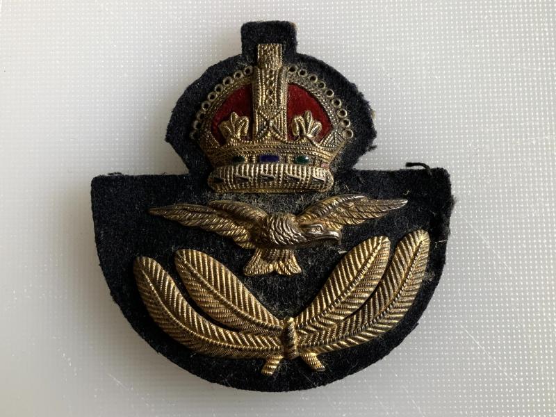 WWII Officer of the Royal Air Force Cap Badge