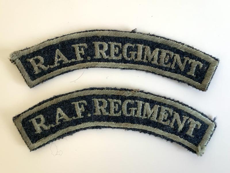 Pair RAF Regiment Shoulder Title