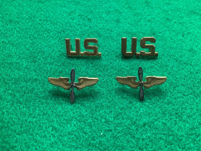 1940s Unmounted Us Army Air Force Insignia Equipment Metal Brass Plaque  Badge