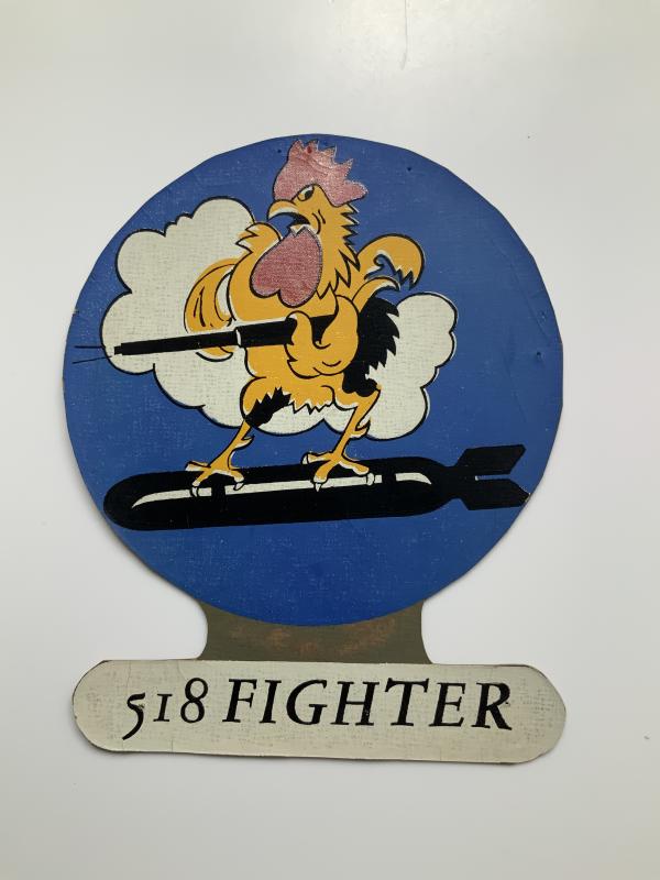 518th Fighter Bomber Squadron Leatherette Patch