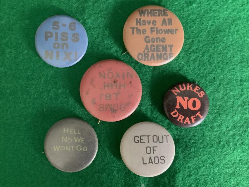 Vietnam Era Protest Buttons