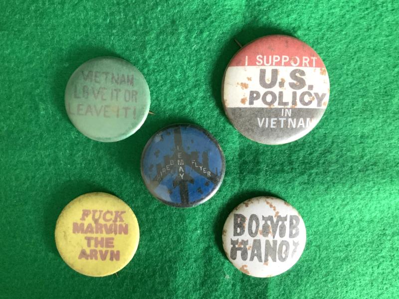 Vietnam Protest Button Badges