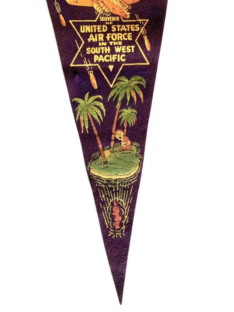 WWII US Army Air Force Souvenir Pennant