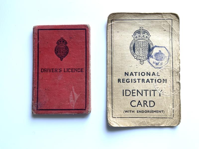 WWII National Registration Identity Card and Driving Licence