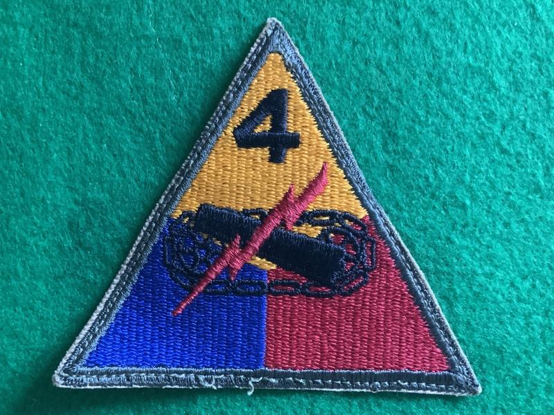 WWII US Army 4rd Armoured Division Patch